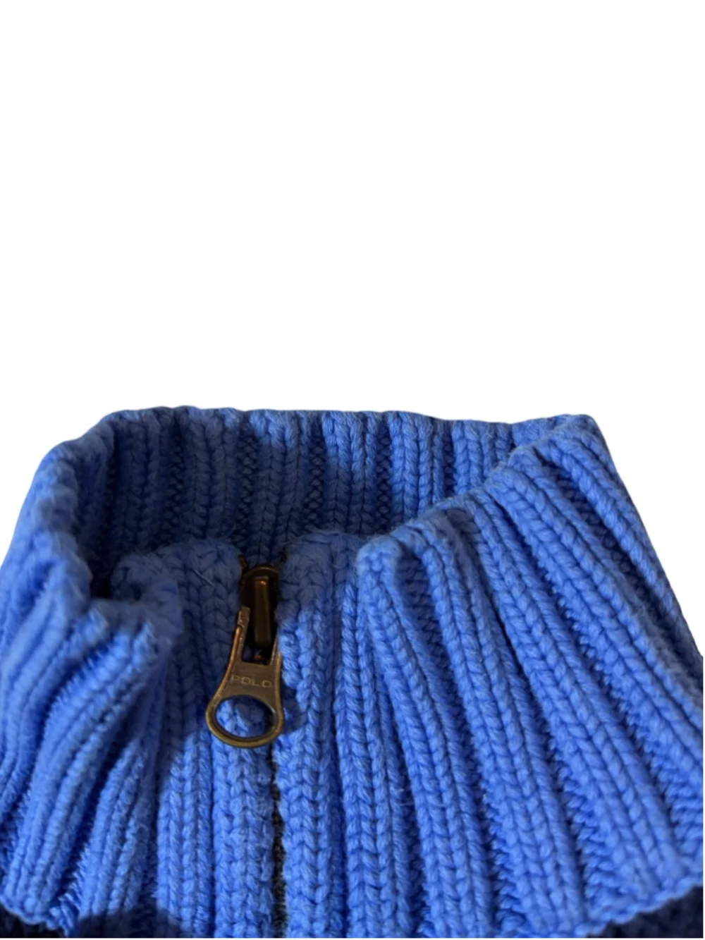 Polo Ralph Lauren Girls 6 Blue Navy Striped Chunky Knit Zip Cardigan Pink Pony